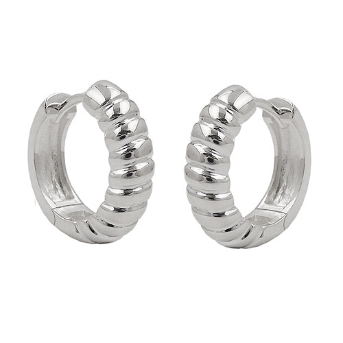 Creole 16x4mm Klappscharnier gl?nzend Silber 925