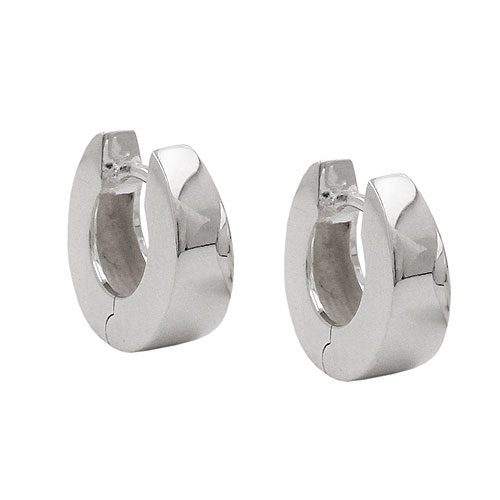 Creole 13x5mm Klappscharnier Trapezform gl?nzend Silber 925