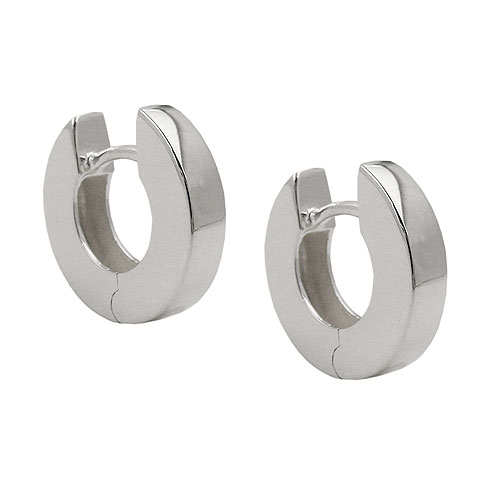 Creole 13x3mm Klappscharnier gl?nzend Silber 925