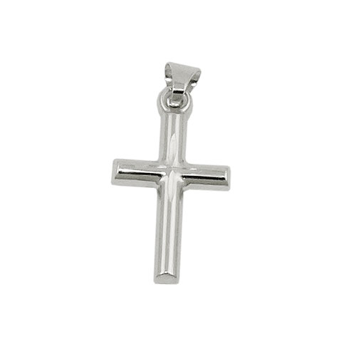 Anh?nger 20x12mm Kreuz rund gl?nzend Silber 925