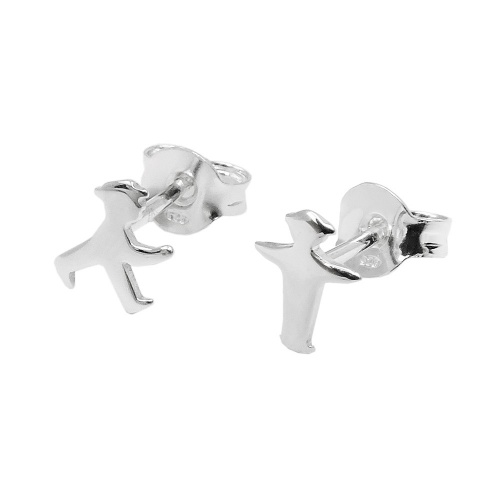 Ohrstecker Ohrring 7x7mm Ampelm?nnchen gl?nzend Silber 925