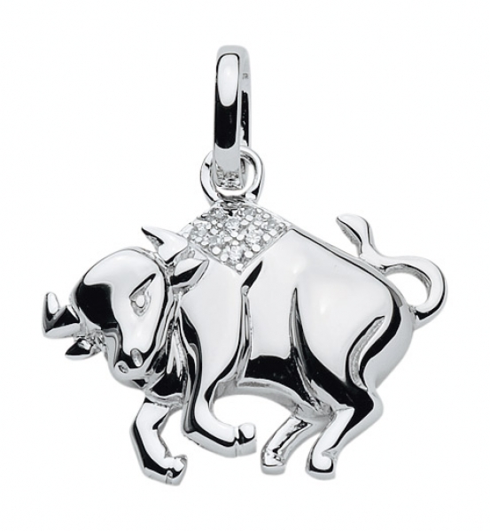 Anh?nger Sternzeichen Stier 925 Silber Zirkonia
