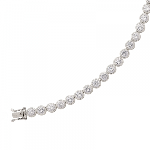 Armband mit Zirkonia 5,3mm 925 Silber 19cm