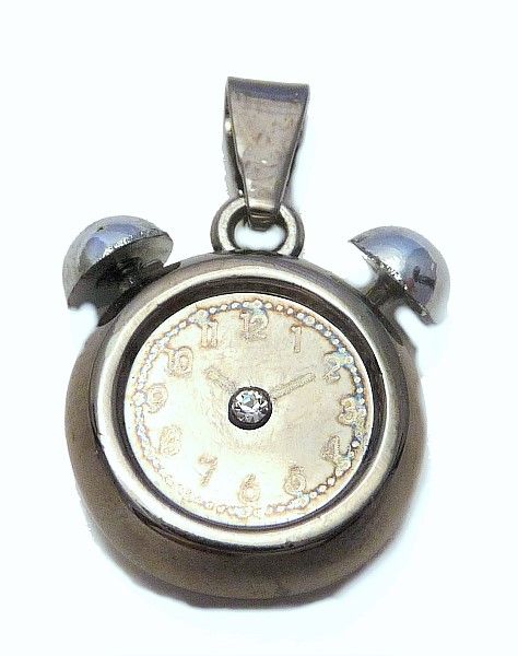 Anh?nger Edelstahl Uhr mit Zirkonia