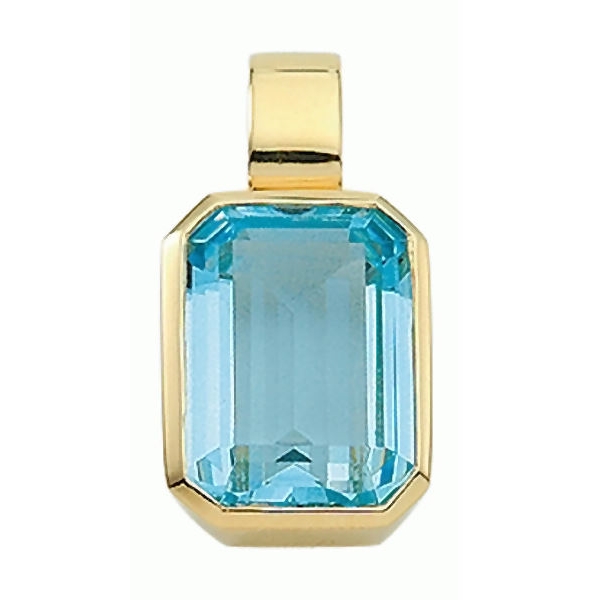 Anh?nger 12x15mm Aquamarin 585 Gold