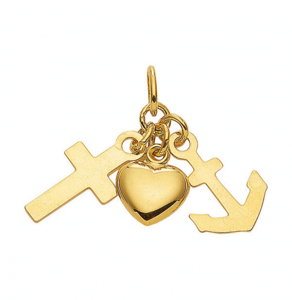 Anh?nger Glaube-Liebe-Hoffnung 8Kt 333 GOLD