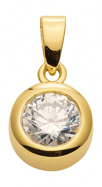 Anh?nger 9mm Zirkonia 8Kt 333 GOLD