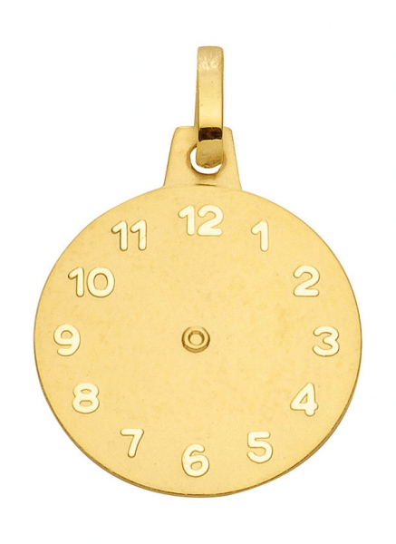 Anh?nger Taufanh?nger Uhr 14Kt 585 GOLD