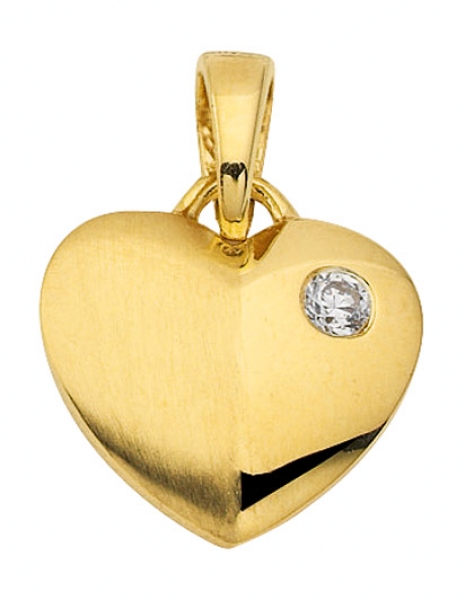 Anh?nger Herz mit Zirkonia 8Kt 333 GOLD