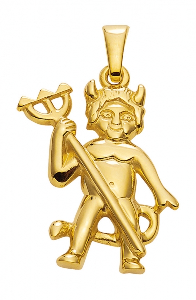 Anh?nger Teufel Dreizack 8Kt 333 Gold