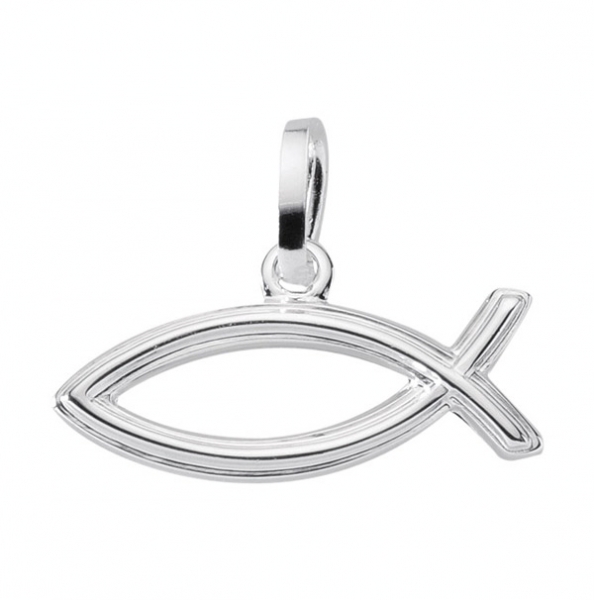 Anh?nger Jesus Zeichen Fisch Silber 925