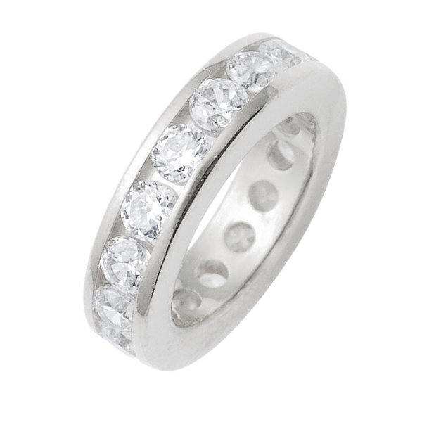 Taufring Anh?nger Zirkonias 9Kt 375 WEISSGOLD