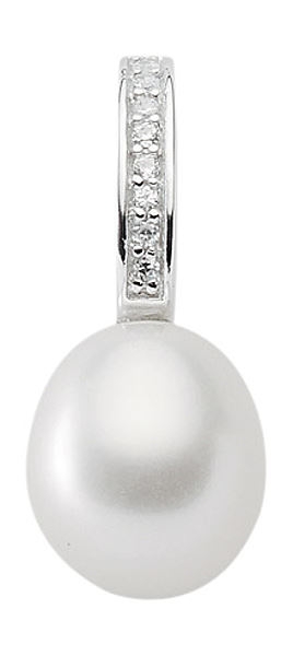 Anh?nger Perle mit Zirkonia Silber 925