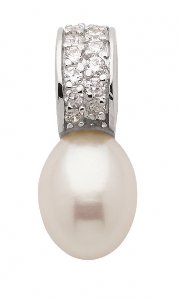Anh?nger S??wasserperle Zirkonia Silber 925
