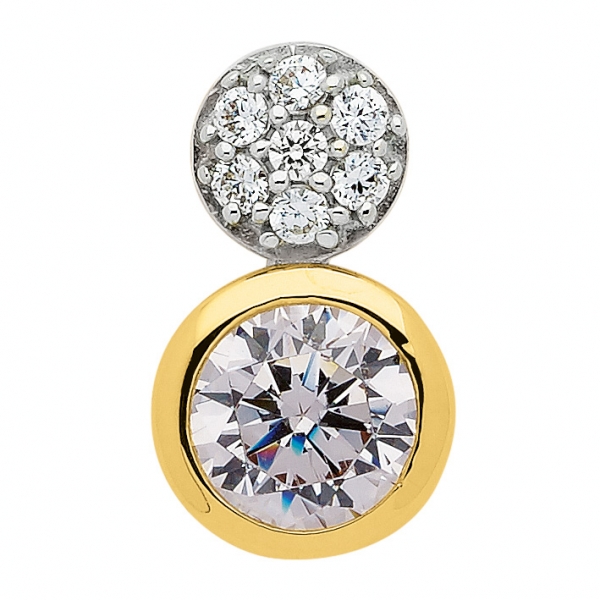 Anh?nger rund 11mm Zirkonias 8Kt 333 GOLD
