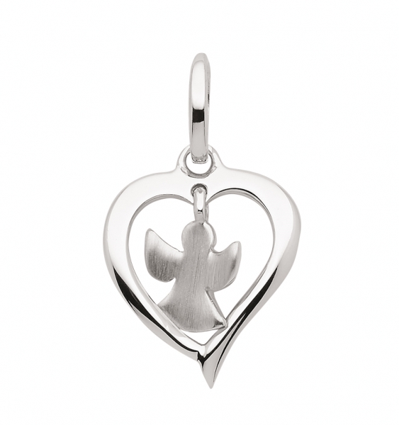 Anh?nger Herz Engel  in 925 Silber