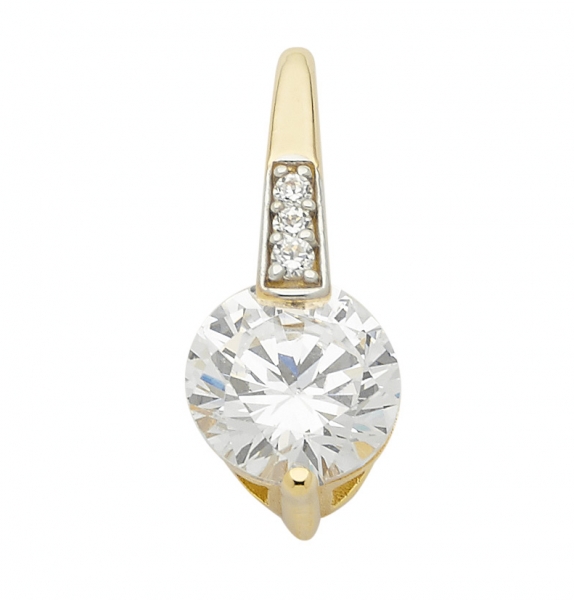 Anh?nger 14mm Zirkonia 8Kt 333 GOLD