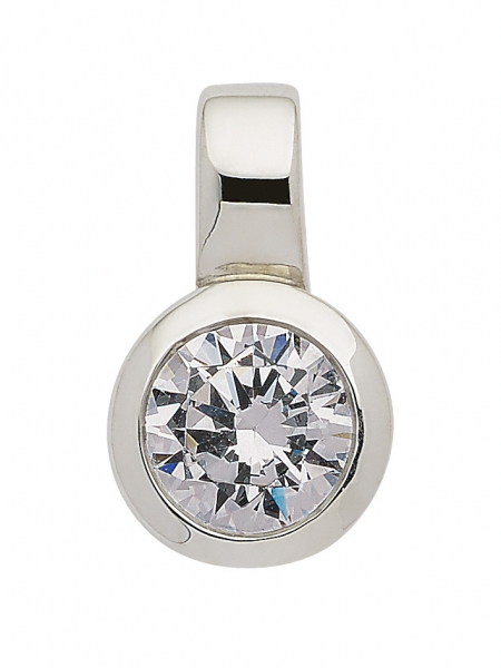 Anh?nger 7,5mm Zirkonia 8Kt 333 WEISSGOLD