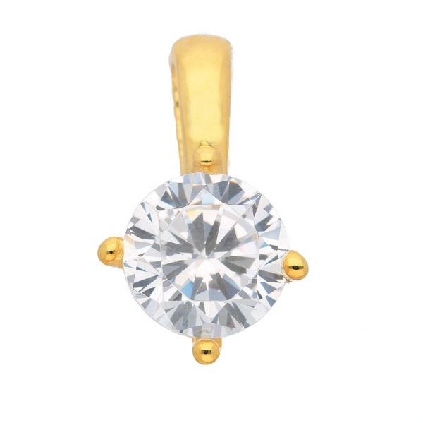 Anh?nger 6,5mm Zirkonia 8Kt 333 GOLD