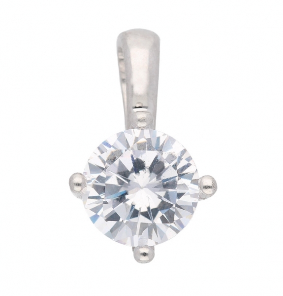 Anh?nger 6,5mm Zirkonia 8Kt 333 WEISSGOLD