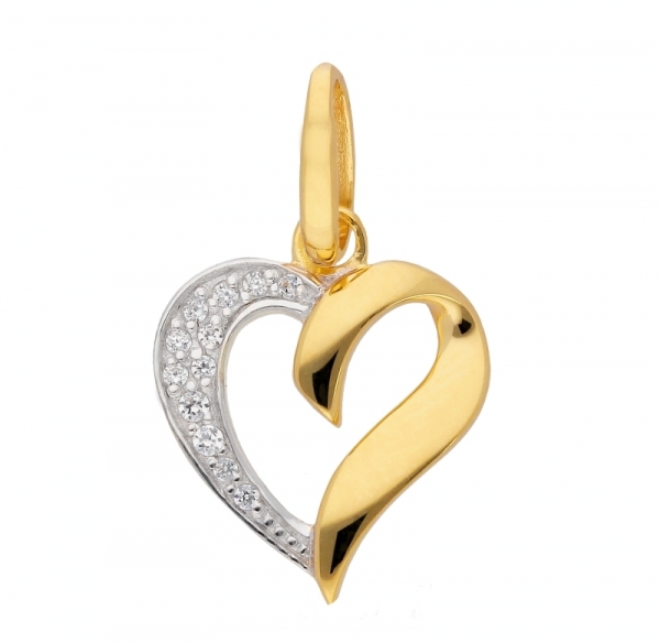 Anh?nger Herz 13x14mm Zirkonia 585 GOLD