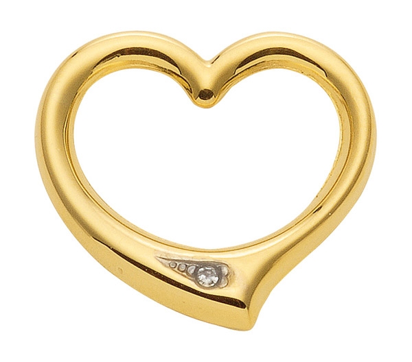 Anh?nger Herz mit Diamant 8Kt 333 GOLD