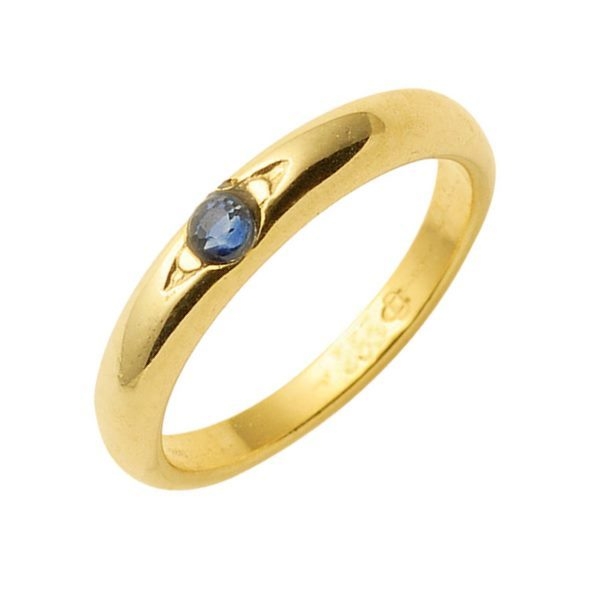 Anhänger Taufring mit Safir 14Kt 585 GOLD