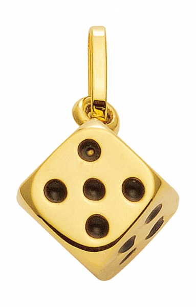 Anh?nger kleiner W?rfel 14Kt 585 GOLD