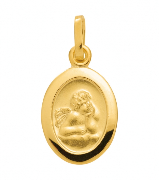 Anh?nger Medaille Amor Engel oval 9x12mm 333 GOLD