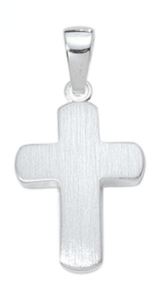Anh?nger Kreuz mattiert 11x11mm Silber 925