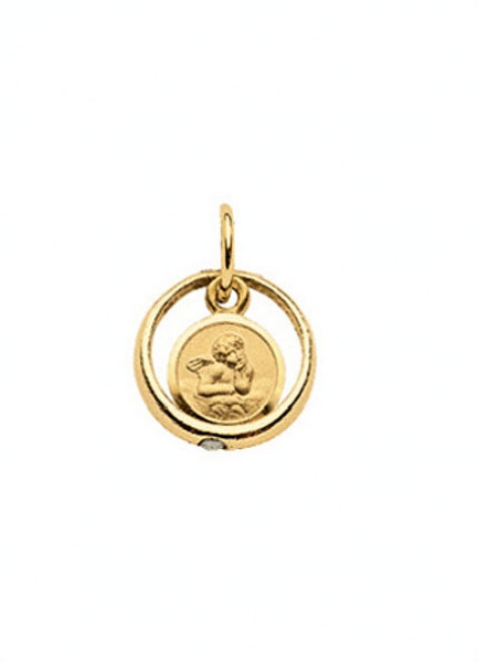 Taufring Einh?nger Zirkonia 14Kt 585 GOLD
