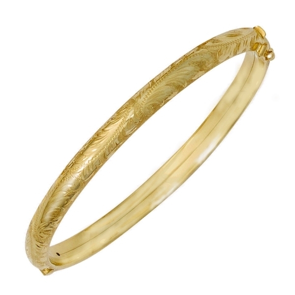 Armreif gew?lbt Wiener Gravur 6mm 8Kt 333 Gold