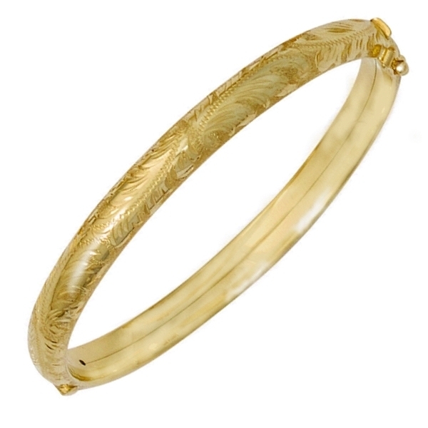 Armreif gew?lbt Wiener Gravur 8mm 14Kt 585 Gold