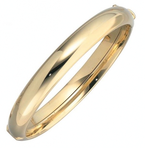 Armreif gew?lbt 10mm 14Kt 585 Gold