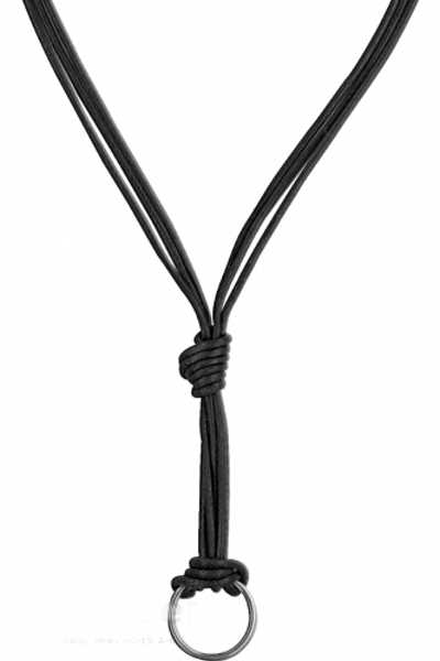 Collier Silberträger für Einhänger Charms Leder schwarz