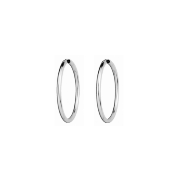 Creole 15mm Drahtcreole mit Steckverschluss in vergoldet, ros? oder Silber 925