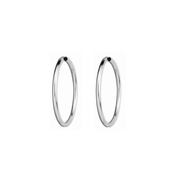 Creole 17,5mm Drahtcreole mit Steckverschluss in vergoldet, ros? oder Silber 925