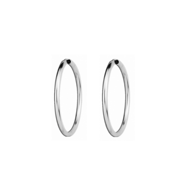 Creole 20mm Drahtcreole mit Steckverschluss in vergoldet, ros? oder Silber 925