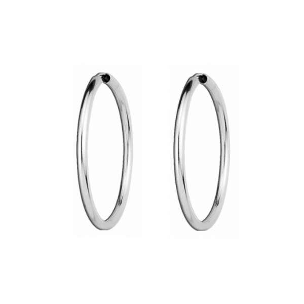 Creole 30mm Drahtcreole mit Steckverschluss in vergoldet, ros? oder Silber 925