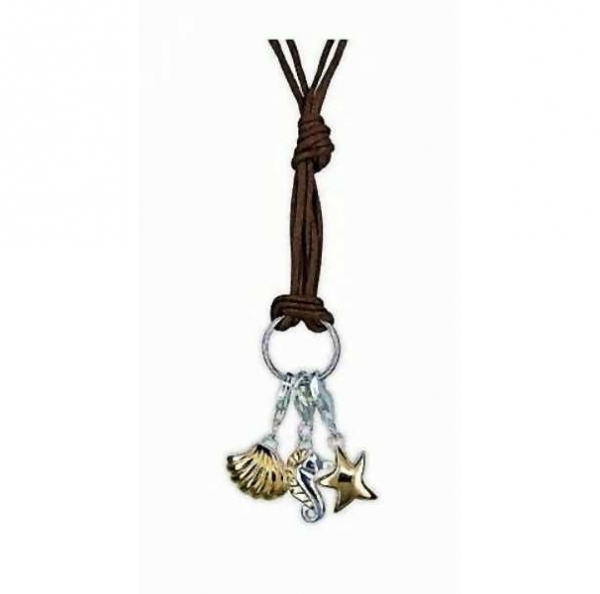 Charm Set S?dsee Muschel Seestern Seepferdchen 925 Silber