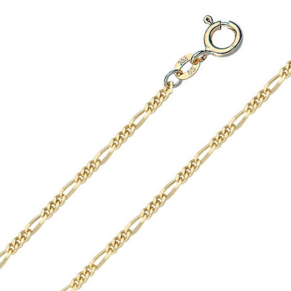 Collier Figaro Panzer flach 42cm 2,15mm 8Kt 333 GOLD