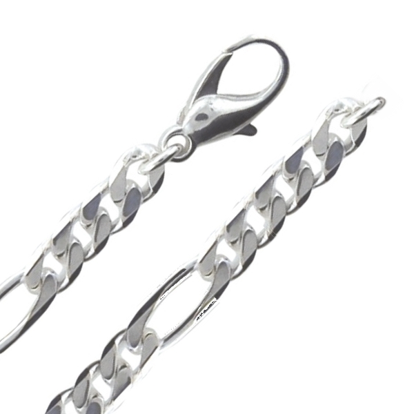 Kette Figaro Muster 5.1 mm Silber 925 55cm