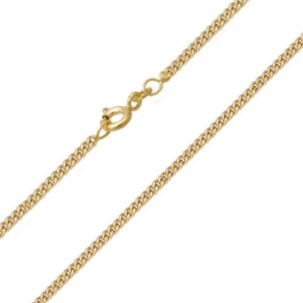 Collier Panzer flach 36cm 1,6mm 8Kt 333 GOLD