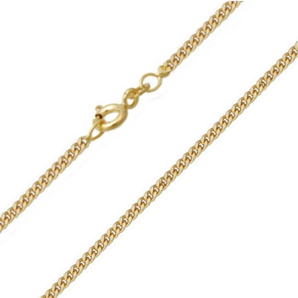 Collier Panzer flach 40cm 2,1mm, 8Kt 333GOLD