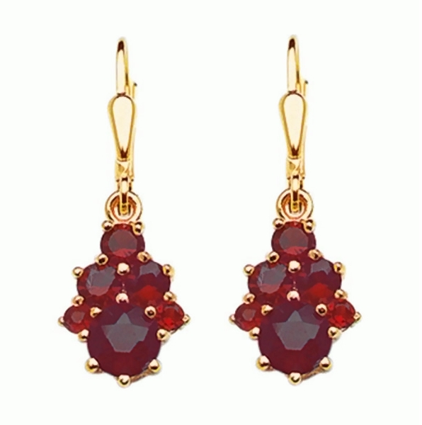 Ohrh?nger mit Brisur Granat 333 Gold