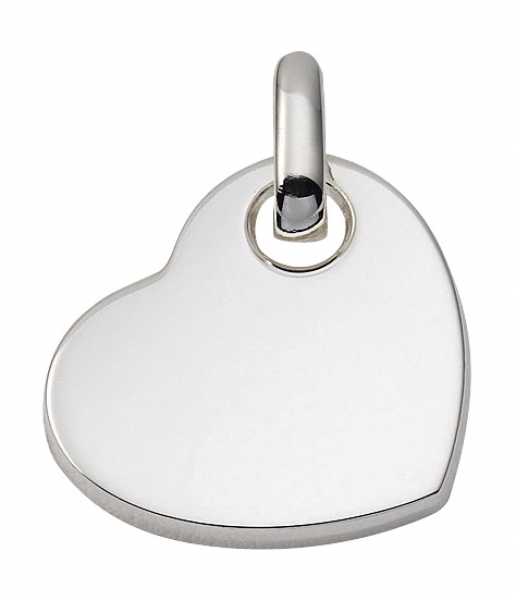 Anh?nger Gravurplatte Herz 19x18mm Silber 925