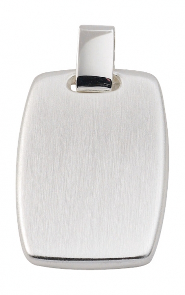 Anh?nger Gravurplatte eckig 18x29mm Silber 925