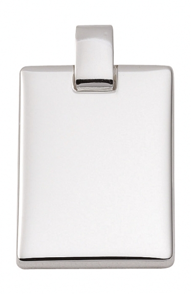 Anh?nger Gravurplatte eckig 18x25mm Silber 925