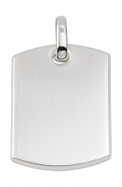 Anh?nger Gravurplatte eckig 19x27mm Silber 925