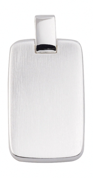 Anh?nger Gravurplatte eckig 17x28mm Silber 925